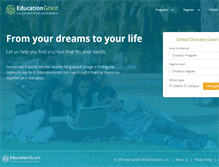 Tablet Screenshot of educationgrant.com